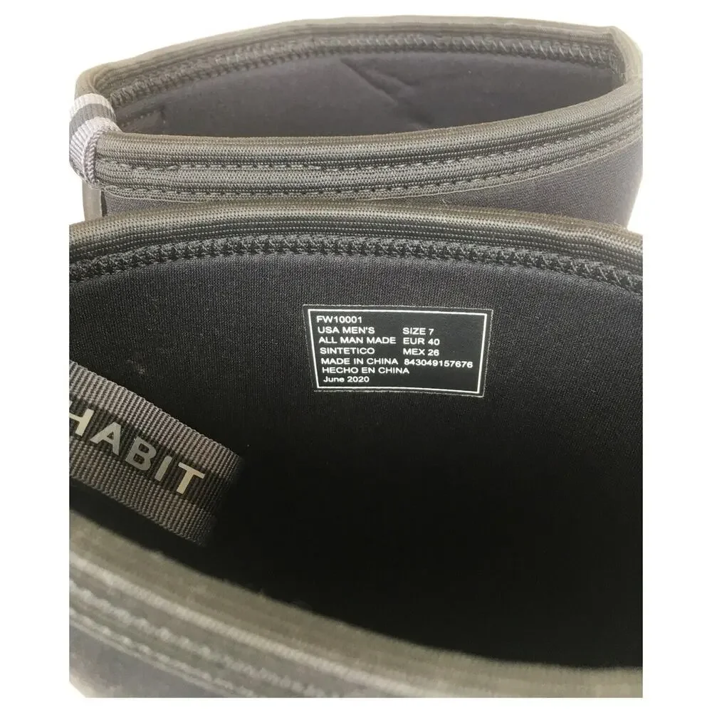 Habit Boots Mens 7 Waterproof Quality Comfort 15 All Weather Rubber Black